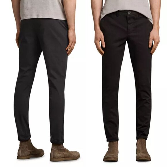 All Saints Black Chinos - Picture 1 of 2